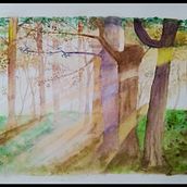 Meu projeto do curso: Paisagens de sonhos com aquarela: pintura com luz. Painting, and Watercolor Painting project by Cristina Colato - 12.06.2022