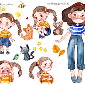 Meu projeto do curso: Portfólio online para ilustradores de livros infantis. Traditional illustration, Editorial Design, Stor, board, Portfolio Development, Children's Illustration, Narrative, Management, Productivit, and Picturebook project by Robbie Gonçalves - 12.06.2022