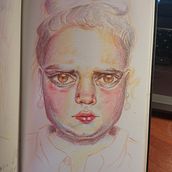 Mi proyecto del curso: Dibujo de retratos llamativos con lápices de colores Ein Projekt aus dem Bereich Zeichnung, Porträtzeichnung, Sketchbook und Zeichnen mit Buntstiften von Merle Arias R - 07.12.2022