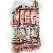 Pickled Greens (Bridgerton's Modiste) Bath, UK. Sketching project by Bryan Casson - 12.06.2022