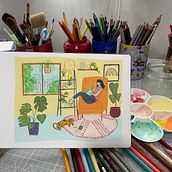 My project for course: Exploratory Sketchbook: Find Your Drawing Style. Traditional illustration, Sketching, Creativit, Drawing, Watercolor Painting, Sketchbook, and Gouache Painting project by yujia - 12.09.2022