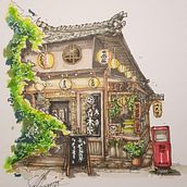 Mi proyecto del curso: Dibujo arquitectónico expresivo con marcadores de colores. Esboçado, Desenho, Ilustração arquitetônica, Sketchbook e Ilustração com tinta projeto de Robert GouGa - 09.12.2022