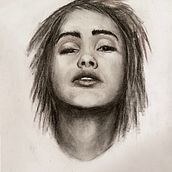 My project for course: Artistic Charcoal Portraiture: Creating Atmosphere. Traditional illustration, Fine Arts, Drawing, Portrait Drawing, Realistic Drawing, and Artistic Drawing project by Karen - 12.09.2022