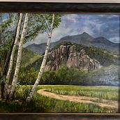 Cathedral Ledge, White Mountains. Un projet de Peinture à l'huile de Kim - 09.12.2022