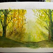 My project for course: Dreamy Watercolor Landscapes: Paint with Light. Painting, and Watercolor Painting project by ghenne04 - 12.10.2022