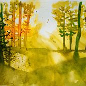 Mi proyecto del curso: Paisajes de ensueño con acuarela: plasma la luz. Painting, and Watercolor Painting project by Yadira Morán Morales - 12.11.2022