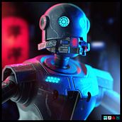 Robot CyberPunk . Een project van 3D,  3D-modellering y  3D-ontwerp van Ronny Pérez - 11.12.2022