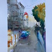 My project for course: Urban Landscapes in Watercolor. Fine Arts, Watercolor Painting, and Architectural Illustration project by derek9 - 12.11.2022