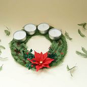 Couronne de l'Avent poinsettia. Paper Craft, Arts, and Crafts project by aurelie_a.martin - 12.07.2022