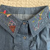 Mi proyecto del curso: Técnicas básicas de bordado: puntadas, composiciones y gamas cromáticas. Accessor, Design, Costume Design, Embroider, Color Theor, and Textile Design project by amaia13 - 12.11.2022
