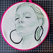 My project for course: Embroidered Portraits in Watercolor. Pintura, Pintura em aquarela, Bordado, e Design têxtil projeto de anetaruth - 30.11.2022