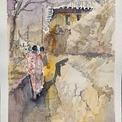 My project for course: Watercolor Fundamentals: Light and Color. Painting, Watercolor Painting, and Architectural Illustration project by hussayni - 12.09.2022