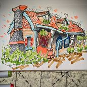 My project for course: Expressive Architectural Sketching with Colored Markers. Sketchbook, Ink Illustration, Architectural Illustration, and Drawing project by Ale bontempo - 12.12.2022