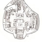 Seinfeld's Apartment Floor Plan NYC Ein Projekt aus dem Bereich Design, Traditionelle Illustration, Architektur, H, werk, Bildende Künste, Grafikdesign, Innenarchitektur, Social Media, Skizzenentwurf, Stor, telling, Stor, board, Artistische Zeichnung und Instagram von Roberto Bernal - 13.12.2022