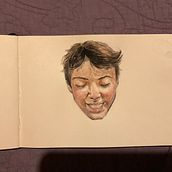 Mi proyecto del curso: Cuaderno de retratos en acuarela. Un proyecto de Pintura, Pintura a la acuarela, Dibujo de Retrato y Sketchbook de Natalia Carrizo Mora - 10.12.2022