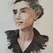 Mon projet du cours : Portrait à l'aquarelle d'après une photo. Traditional illustration, Watercolor Painting, and Portrait Drawing project by vero_herion - 12.11.2022