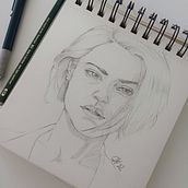 Mi proyecto del curso: Sketchbook de retrato: explora el rostro humano Ein Projekt aus dem Bereich Skizzenentwurf, Zeichnung, Porträtzeichnung, Artistische Zeichnung und Sketchbook von Natalia Obredor - 14.12.2022