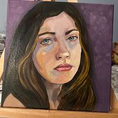 My project for course: Portrait Painting with Oil: Explore Light and Shade. Fine Arts, Painting, and Oil Painting project by nazly_elemary - 12.11.2022