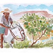 Meu projeto do curso: Ilustração em aquarela com influência japonesa. Traditional illustration, Drawing, and Watercolor Painting project by salsadepino - 12.14.2022