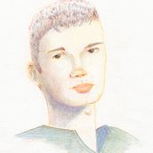 My project for course: Vibrant Portrait Drawing with Colored Pencils. Un projet de Dessin, Dessin de portrait, Carnet de croquis, Dessin aux cra , et ons de couleur de florencehencke - 15.12.2022