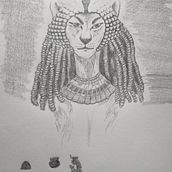Tefnut. Traditional illustration project by Sara Granja - 12.15.2022