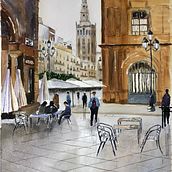 Mi proyecto del curso: Paisajes urbanos en acuarela. Watercolor Painting, Architectural Illustration, and Fine Arts project by capago19 - 12.13.2022