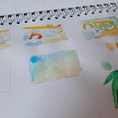 Mein Abschlussprojekt für den Kurs: Aquarellsketching: Drück deine Ideen aus . Traditional illustration, Sketching, Creativit, Drawing, Watercolor Painting, and Sketchbook project by Heidrun Lutz - 12.15.2022