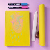 A5 Skeetchbook for course: Sketchbook Design and Binding. Traditional illustration, Arts, Crafts, Bookbinding, DIY, and Sketchbook project by susie_esse - 12.13.2022