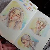 Mi proyecto del curso: Dibujo de retratos llamativos con lápices de colores. Projekt z dziedziny  R, sunek, Portret, Sketchbook, R i sowanie kredkami użytkownika camila99valeria - 16.12.2022