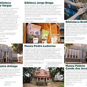 Folder de divulgação dos espaços culturais de Goiás. Un progetto di Pubblicità, Design e Design editoriale di Alessandra Sousa - 07.12.2022