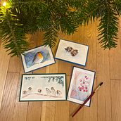 Christmas cards. Un progetto di Pittura ad acquerello di Mara Ionescu - 17.12.2022