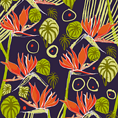 Meu projeto do curso: Desenho de estampados com a técnica do quincunx. Ilustração tradicional, Pattern Design, e Estampagem projeto de Marilia Chaves (ÍLIA) - 10.12.2022