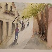 Mi proyecto del curso: Paisajes urbanos en acuarela. Fine Arts, Watercolor Painting, and Architectural Illustration project by Pili - 12.17.2022