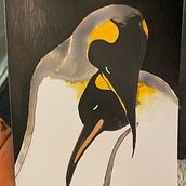 Penguin for my penguin - ink and posca. Un proyecto de Ilustración tradicional de Bri - 17.12.2022