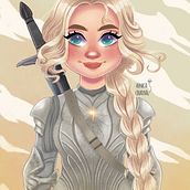 Fanart da Galadriel. Ilustração tradicional projeto de Mônica Rangel - 18.12.2022
