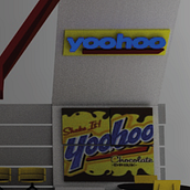 Stand publicitario 3D inspirado en la marca yoohoo Ein Projekt aus dem Bereich Design, 3D und Werbung von susana cortes - 11.10.2022