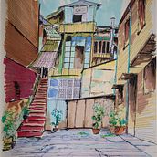 My project for course: Expressive Architectural Sketching with Colored Markers. Sketching, Drawing, Architectural Illustration, Sketchbook & Ink Illustration project by Gabor Juhasz - 12.15.2022