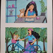 Meu projeto do curso: Criação de personagens a partir de desenhos de observação. Traditional illustration, Character Design, Drawing, and Sketchbook project by Jaqueline Santana - 12.18.2022