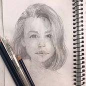 My project for course: Portrait Sketchbooking: Explore the Human Face. Sketching, Drawing, Portrait Drawing, Artistic Drawing, and Sketchbook project by zhengnan1206 - 12.17.2022