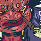  Ilustración vectorial Gamabunta . Traditional illustration, Vector Illustration, Poster Design, and Digital Illustration project by kevinmateohs - 12.19.2022
