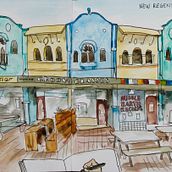 My project for course: Urban Sketching: Express Your World in a New Perspective. Traditional illustration, Sketching, Drawing, Watercolor Painting, Architectural Illustration, and Sketchbook project by Catherine Ward - 12.19.2022