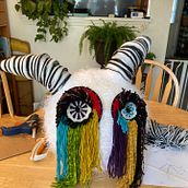 Wild Mama Mask. Weaving, and Sculpture project by Alicia Stiles - 12.20.2022