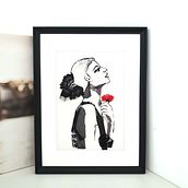 Lady black and white. Un projet de Broderie, Collage , et Design textile de Ariadna Shafet - 30.01.2022