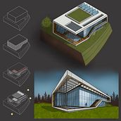 My project for course: Artistic Architectural Sketching with Procreate. Architecture, Sketching, Digital Illustration, Digital Architecture, and Architectural Illustration project by talraz - 12.20.2022