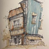 My project for course: Expressive Architectural Sketching with Colored Markers. Sketching, Drawing, Architectural Illustration, Sketchbook & Ink Illustration project by talraz - 12.20.2022