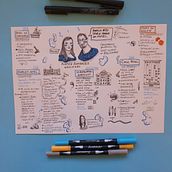Mein Abschlussprojekt für den Kurs: Sketchnoting: Verstehen und Kommunizieren mit visuellen Notizen Ein Projekt aus dem Bereich Traditionelle Illustration, Kreativität, Zeichnung, Kommunikation, Management, Produktivität und Business von marion_hoepken - 20.12.2022