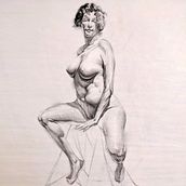 Mein Abschlussprojekt für den Kurs: Einstieg ins Aktzeichnen mit Kohle. Un projet de Beaux Arts, Dessin réaliste, Dessin anatomique , et Dessin de juno_h - 21.12.2022