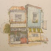My project for course: Expressive Architectural Sketching with Colored Markers Ein Projekt aus dem Bereich Skizzenentwurf, Zeichnung, Architektonische Illustration, Sketchbook und Illustration mit Tinte von karen1307 - 23.12.2022