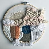 My project for course: Weaving, Embroidery & Punch Needle: Create a Textile Painting. Accessor, Design, Arts, Crafts, Embroider, Decoration, Fiber Arts, Punch Needle, Weaving, and Textile Design project by sanjamerca - 12.23.2022