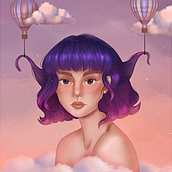 My project for course: Digital Fantasy Portraits with Photoshop. Traditional illustration, Drawing, Digital Illustration, Portrait Drawing, Digital Drawing, and Digital Painting project by jojosartsystuff - 12.23.2022